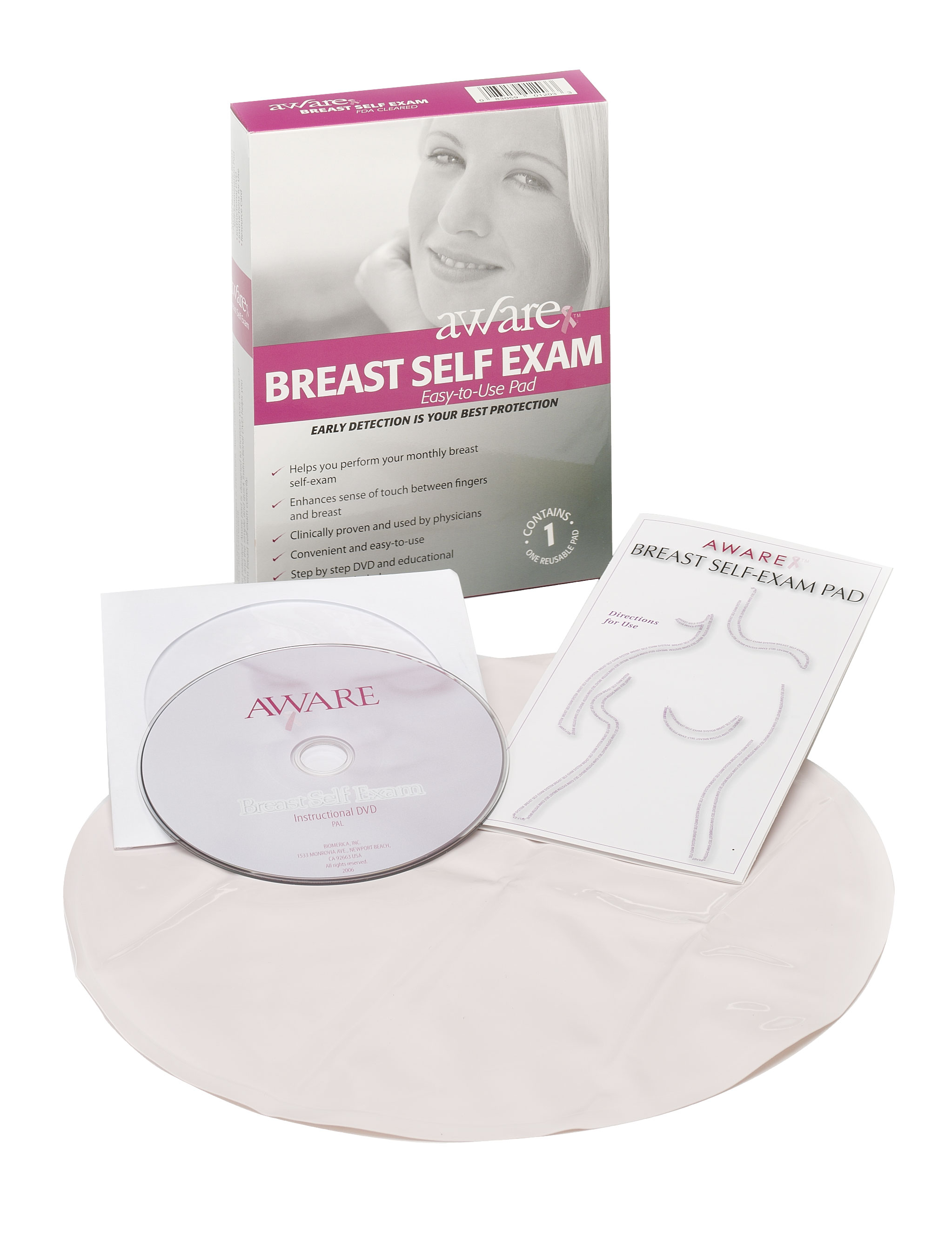 Podložka Aware™ na samovyšetrenie prsníkov