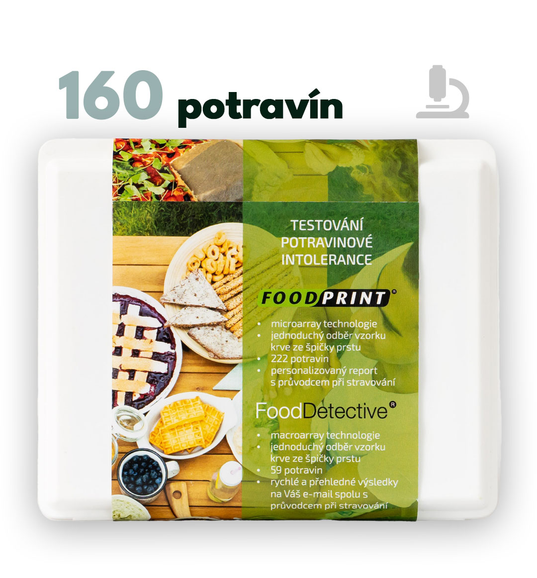 test potravinovej intolerancie food print vegetarián 160+