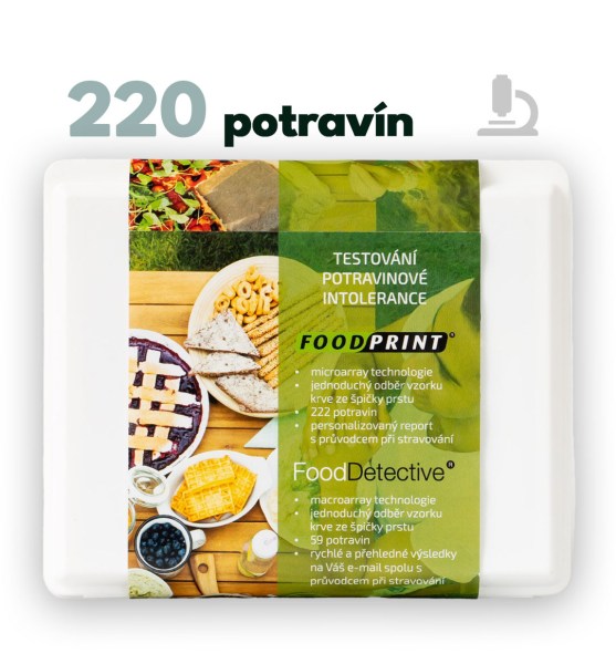 test potravinovej intolerancie food print 220+